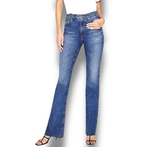 Ag Adriano Goldschmied Alexxis High Rise Vintage Straight Leg Raw Hem Jeans 25